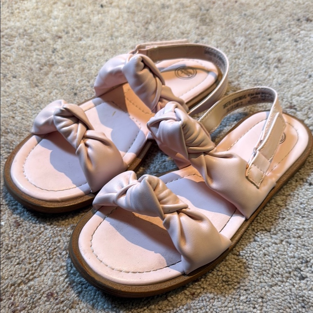 Wonder Nation Light Pink Bow Sandals